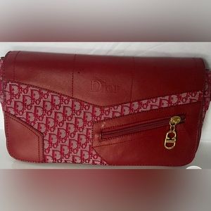 Red Christian Dior Crossbody without Strap